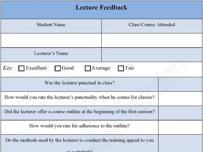 Class Feedback Form Editable Form Included - Stunning Nature Pattern - Full HD