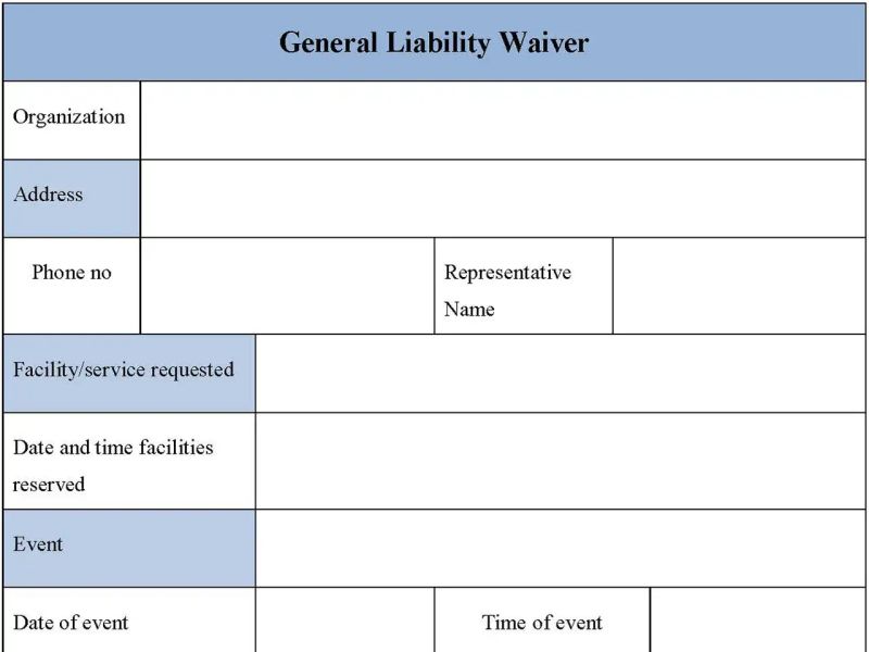 General Liability Waiver Form Sample Forms - Premium HD Abstract Pictures | Free Download
