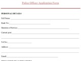 Police Officer Application Form Editable Pdf Forms