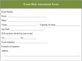 Event Risk Assessment Form Editable Pdf Forms