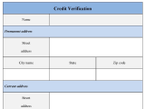 Credit Verification Form Editable Pdf Forms