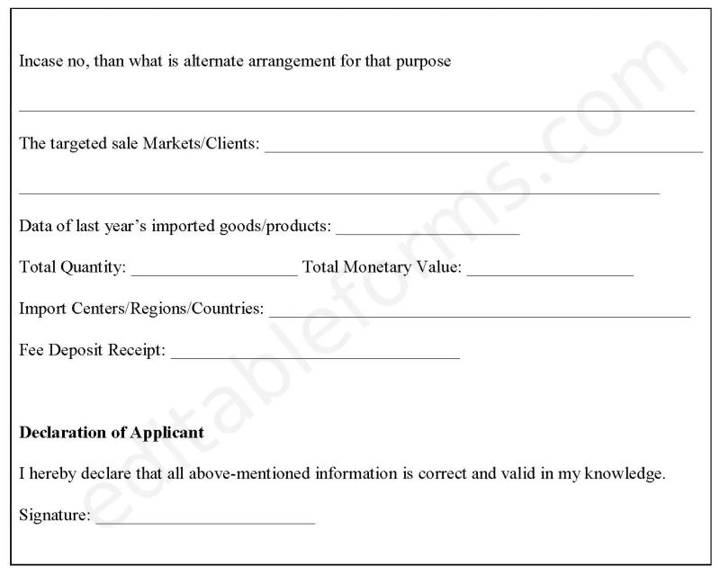 Import License Form Editable Pdf Forms - Premium City Design Gallery - High Resolution