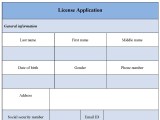 License Application Form Editable Pdf Forms