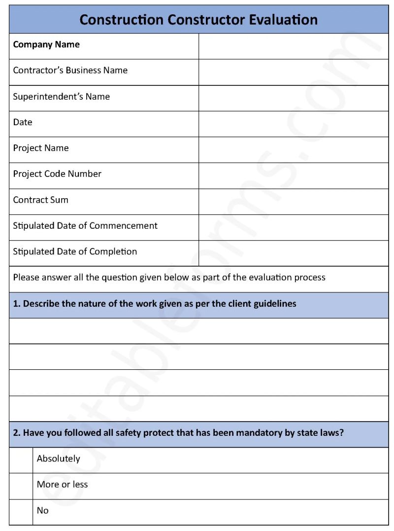 Sub Contractor Assessment Form Editable Pdf Forms - Abstract Designs - Premium Desktop Collection