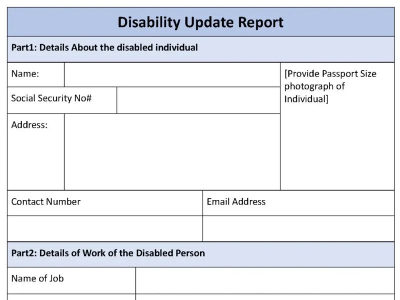 Disability Report Update Fillable Pdf Form Editable Pdf Forms - City Pattern Collection - 8K Quality