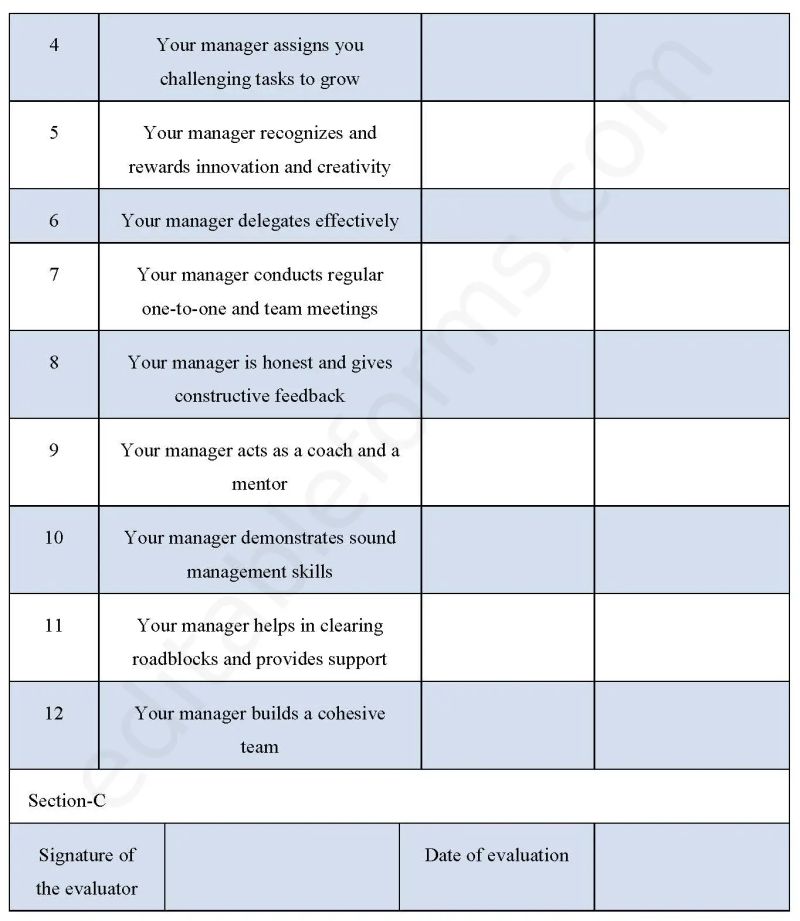 Manager Feedback Form Editable Pdf Forms - Download Artistic Light Pattern | Mobile
