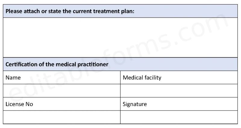 Medical Disability Form - Geometric Design Collection - High Resolution Quality