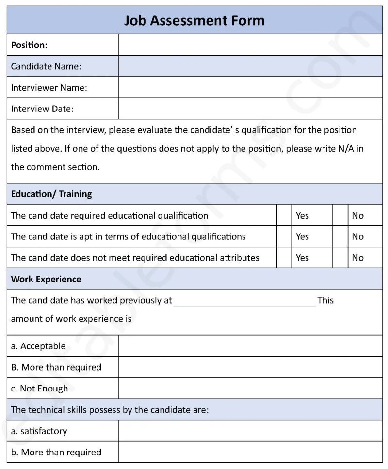 Employee Assessment Form Editable Pdf Forms - Best City Arts in 8K