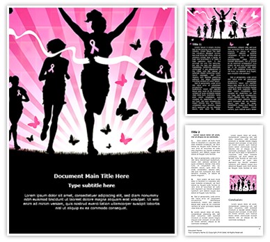 Breast Cancer Awareness Marathon Editable Word Template And Design
