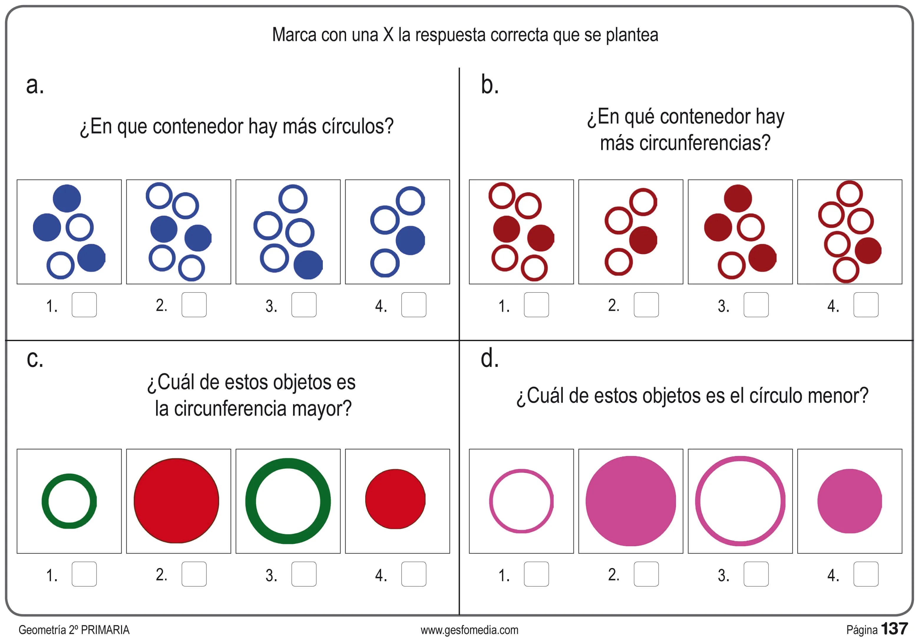 Fichas de geometría de Segundo de Primaria