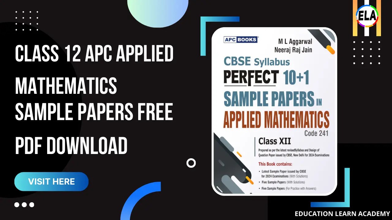 Class 12 APC Applied Mathematics Sample Papers Free Pdf Download