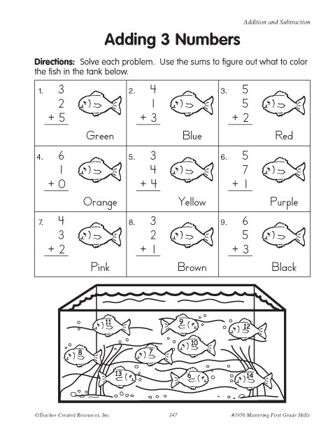 adding 3 numbers education world