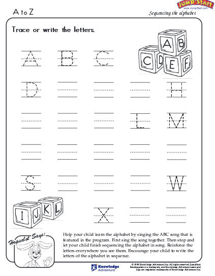 tracing letters worksheet download education world