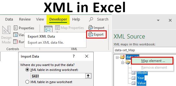 Xml in excel