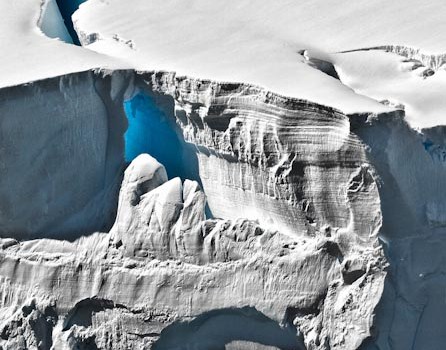 Blue Glow Through Antarctic Glacier