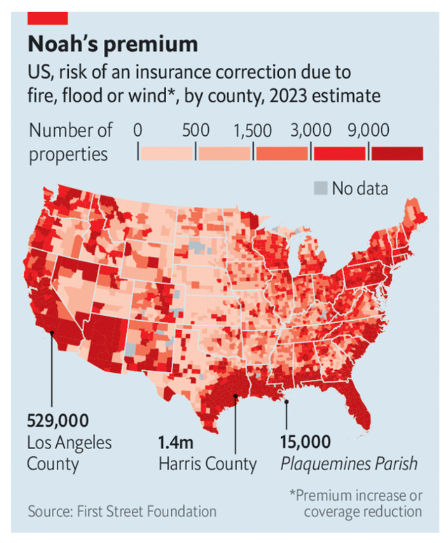 In Florida, the state-backed insurer of last resort is now the largest home insurer.  California’s state-backed insurer...
