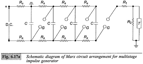 Multistage Impulse Generator Circuit Marx Circuit Components