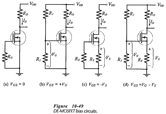 Mosfet Biasing Circuits De Mosfet E Mosfet Bias Circuits