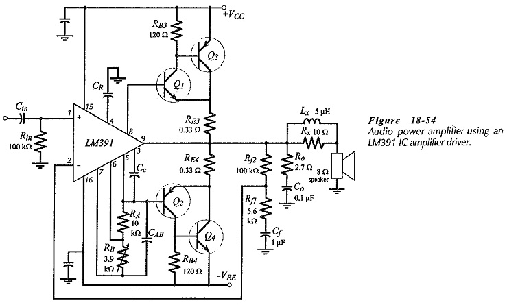 Audio Power Amplifier Using Ic Amplifier Driver