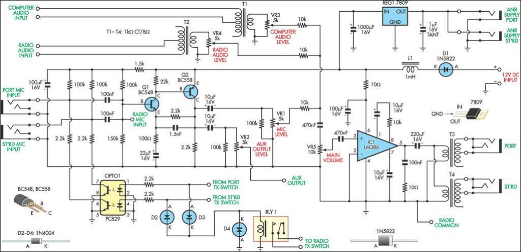 Intercom System Circuit Diagram