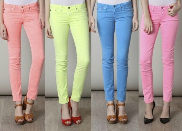 Jeans de color pastel