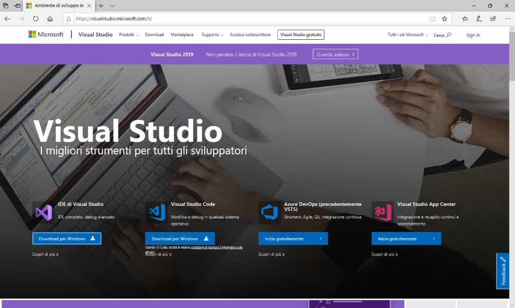 Come installare Visual Studio 2019 Community Edition Windows Effe1