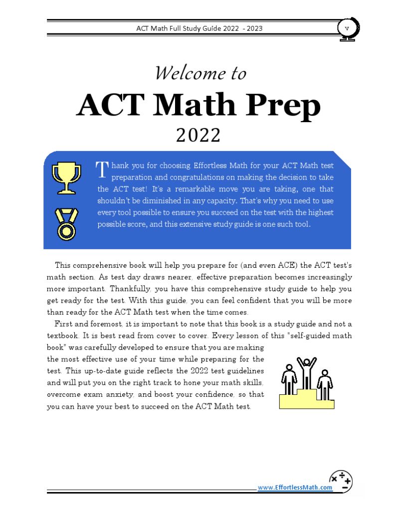 Act Math Full Study Guide Comprehensive Review Practice Tests - Ultra HD Minimal Texture - 8K