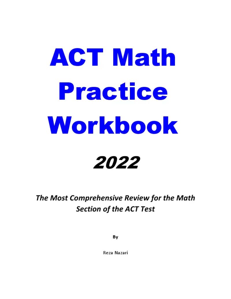 Act Math Practice Book - Premium Light Design - 8K