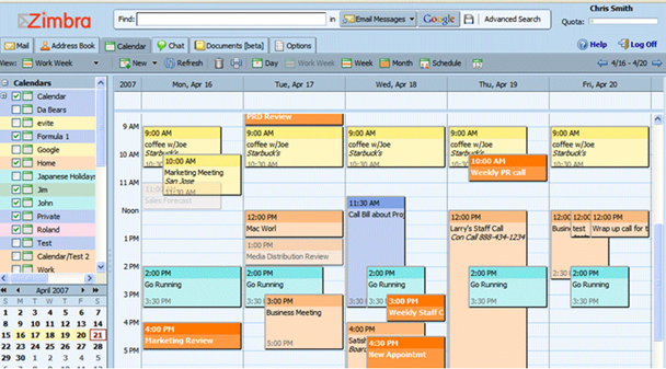 To prevent others from having access to your email account, always sign out when you are not . Zimbra Calendar Decs