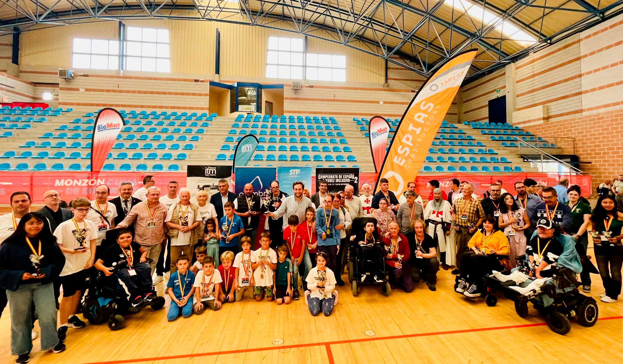 Hernando y Martínez se proclaman en Monzón campeones de España de ajedrez inclusivo