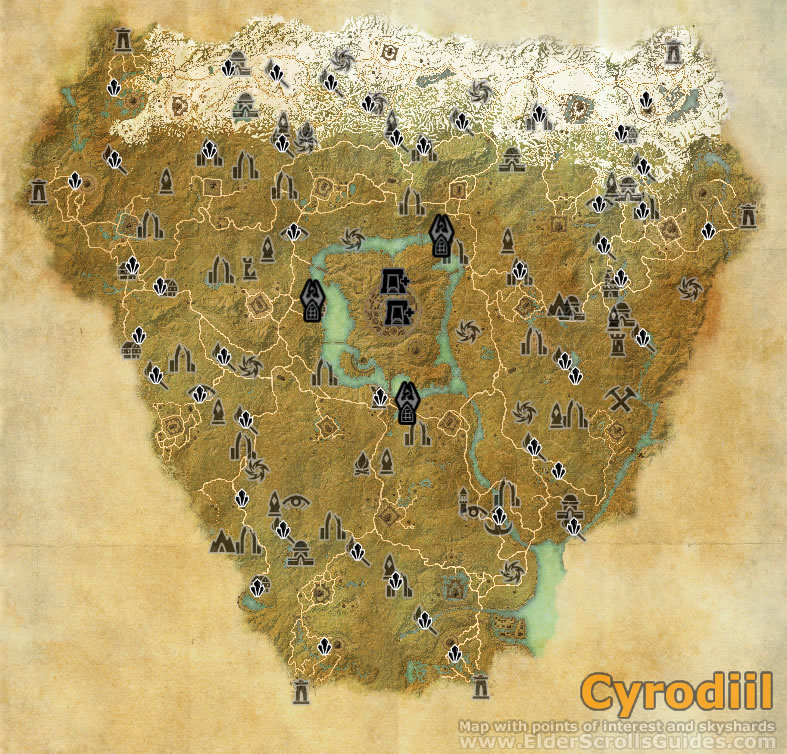 Explored Maps Elder Scrolls Online Guides Cyrodiil Full Map 