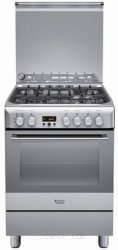 CP647GT - CP647GT CUCINA 4 FUOCHI INOX FORNO GAS HOTPOINT ...
