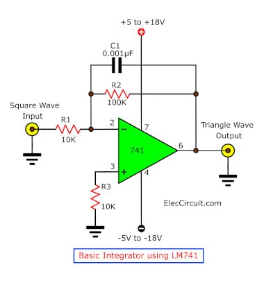 Learn 741 Op Amp Circuits Basic With Example Eleccircuit Com
