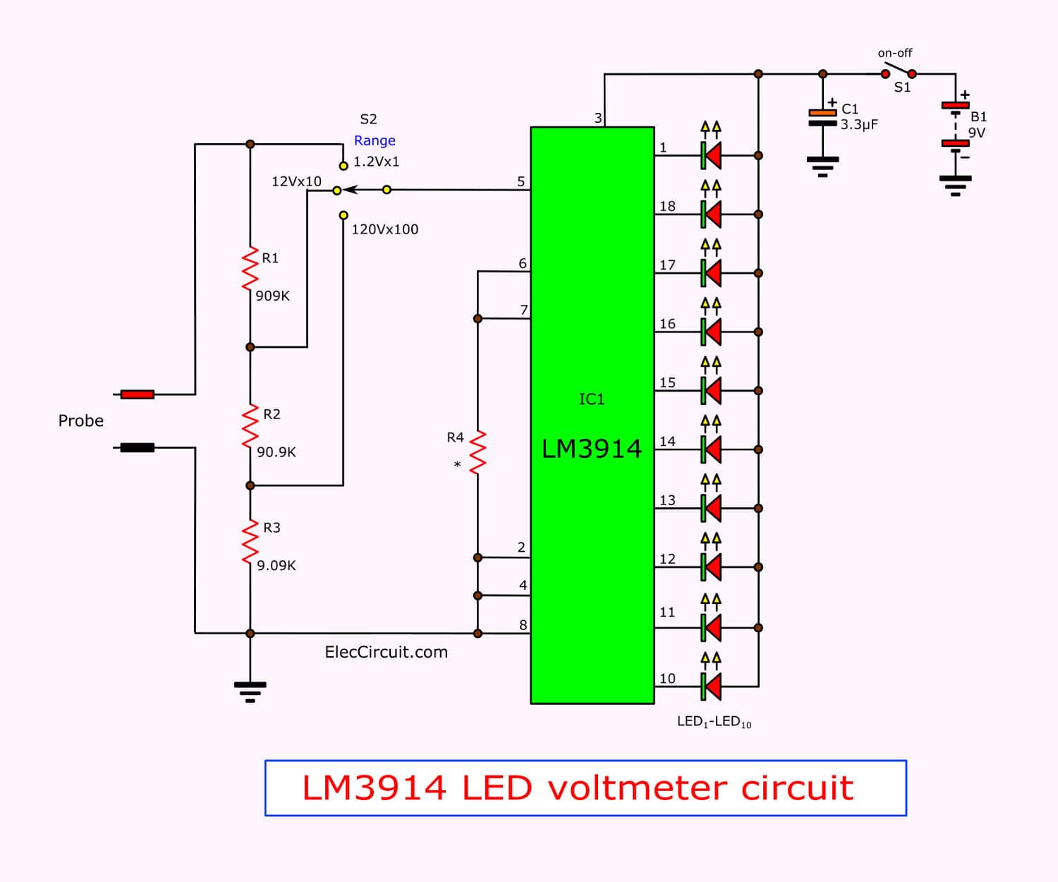 Schematic Diagram Of Voltmeter