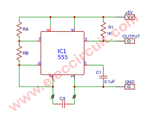 Simple Capacitance Measurement Circuit Using Ic 555