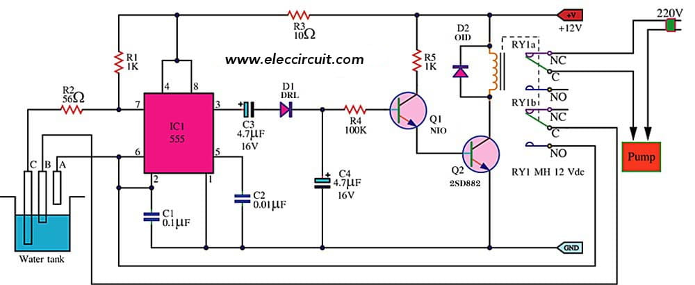 Water Level Indicator Circuit Diagram And Components
