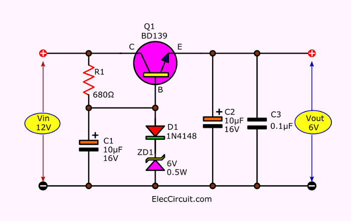 8 How To Convert 12v To 6v Step Down Circuit Diagram