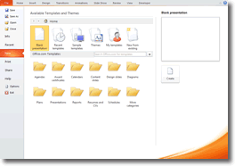 Create a PowerPoint presentation from scratch