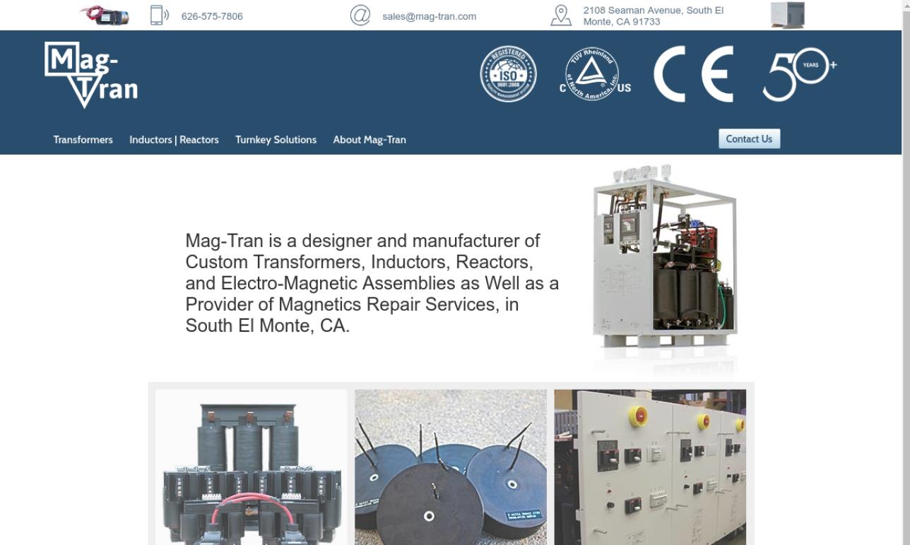 Mag Tran Equipment Corporation Electric Transformers