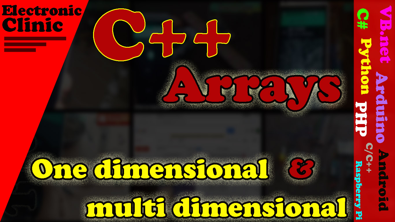 C++ array one dimensional and multidimensional with examples