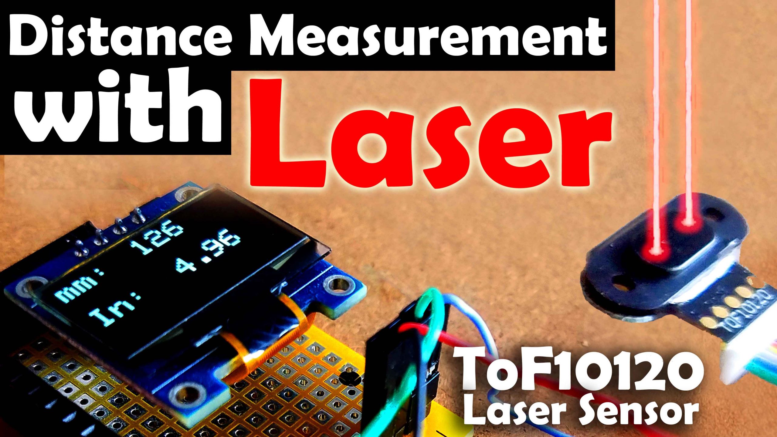 TOF10120 Laser Rangefinder + Arduino + Display, Interfacing & Code