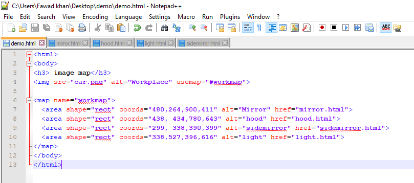 Map Tag In Html Html Image Map Tag And How To Use Maparea To Split Image Into Sections