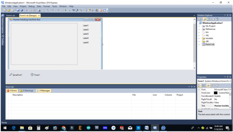 Arduino Camera Tracking System using Image processing vb.net EmguCv
