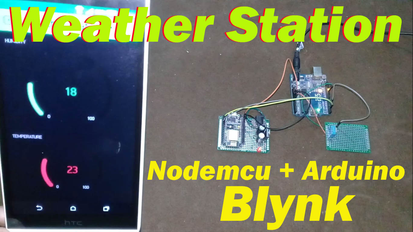 IoT Weather Station Project using Nodemcu ESP8266 and Arduino Uno