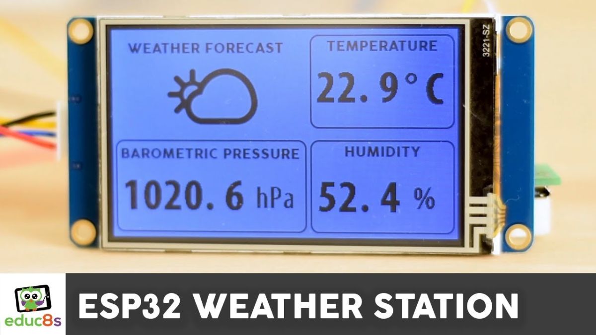 ESP32 WiFi Weather Station with a Nextion Display - Electronics-Lab
