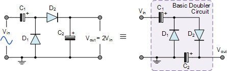 Voltage Multiplier And Voltage Doubler Circuit