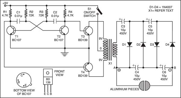 Electric Shock Gun Detailed Circuit Diagram Available