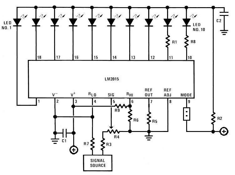 Vu Meter Logarittimo A Led