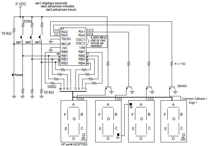 Digital Clock Electronic Project Using Pic16c54