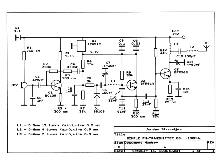 Fm Radio Transmitter Circuit